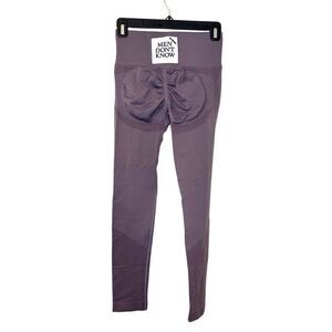 Men Dont Know Podcast Seamless Butt Scrunched Stretch Leggings Purple Size Large
